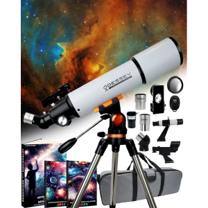 ODESSEY® DEEP SPACE Edition Refractor Telescoop 375 X Zoom - Sterrenkijker - Telescoop Kinderen & Volwassenen - Sterrenkijker voor Kinderen - Sterrenkijker Telescoop