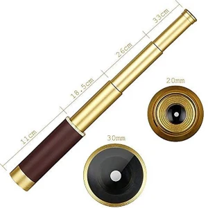Retro Telescoop Piraat Monoculaire/Opvouwbare Draagbare Pocket Monoculaire/25x30 Zoomable Waterdichte Telescoop/voor Kinderen Volwassenen Navigatie Zeilen Voyage Nautische