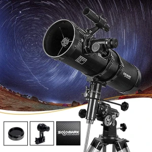 Telescoop - Sterrenkijker - Voor Volwassenen, Kinderen en Beginners - 1.5X Barlowlens - 13% T Maanfilter - Inclusief Telefoon Adapter voor Planeten en Maan Observatie