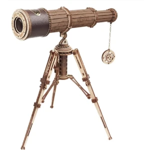 Velox Telescoop 3D Puzzel - 314 Bouwstenen - Werkend - 3x Vergroting - voor Volwassenen - Bouwpakket - Bouwset - Bouwpakketten - Hout