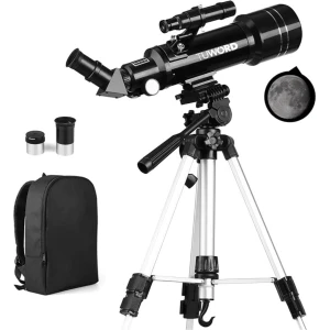 Sterrenkijker - Astronomische Telescoop - 70/400 mm Lenzenkijker - Volwassenen & Beginners - Alluminium Statief - Draagbare Telescoop met Rugtas