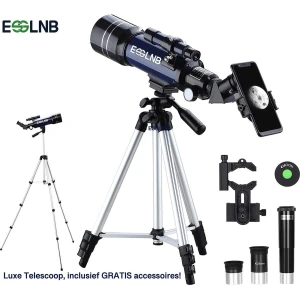 ESSLNB Telescoop 70/360 Astronomische Telescoop met GRATIS Telefoon Houder Statief 3X Barlow en Maan Filter