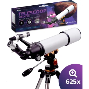 EarthVision Telescoop Deluxe - Professionele Sterrenkijker - 625x Vergroting - Astronomie - Nachtkijker - Sterrenkunde - Waterproof - Wit