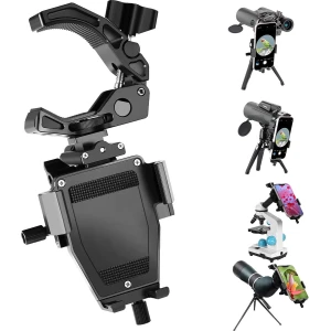 Neewer® - 3-Assige Telescoop Telefoonadapter, Volledig Metalen Verstelbare Telescoop Spotting Scope Telefoonhouder met Afneembare Superklem voor Oculairs van 20-65 mm Diameter, Verrekijkers, Microscopen