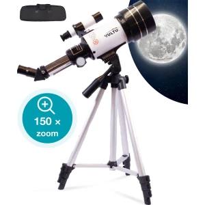 Vultus Telescoop - 150x Vergroting - Sterrenkijker Voor Kinderen/Beginners en Volwassenen - Inclusief Statief en Draagtas - 30070 - Vultus Astrus - Wit