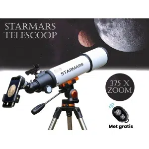 Starmars Telescoop - 375x Vergroting - Sterrenkijker Volwassenen / Gevorderden - Inclusief Statief en Draagtas - 50080