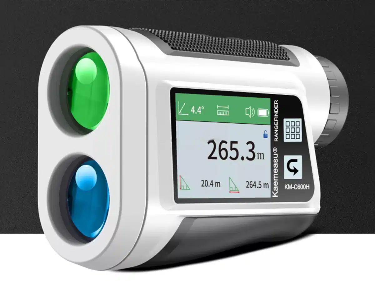 Golf rangefinder met lcd scherm - afstandsmeter voor golf - wit - waterdicht - tot 600 meter - Xd Xtreme - met opberghoes