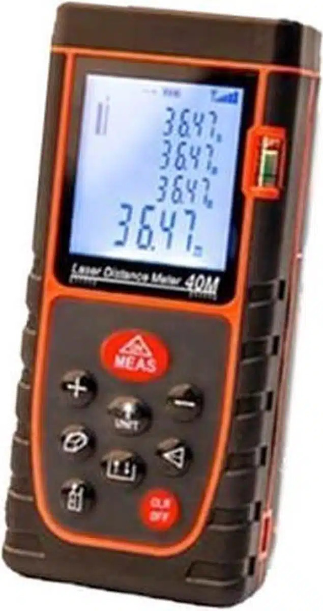 FEDEC Laser afstandsmeter - 40 Meter bereik - Tot 2 mm nauwkeurig - 635 laserdiode