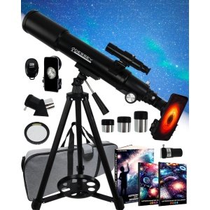 ODESSEY® BLACK HOLE Edition Refractor Telescoop 250 X Zoom - Sterrenkijker - Telescoop Kinderen & Volwassenen - Sterrenkijker voor Kinderen - Sterrenkijker Telescoop