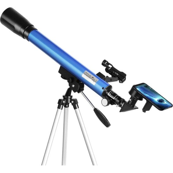 Sterrenkijker Telescoop met Accessoires - Voor Volwassenen en Kinderen - Nachtkijker - Inclusief Statief - Blauw - Top Kwaliteit